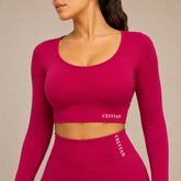 Raspberry Ascend Sculpt Long Sleeve Top