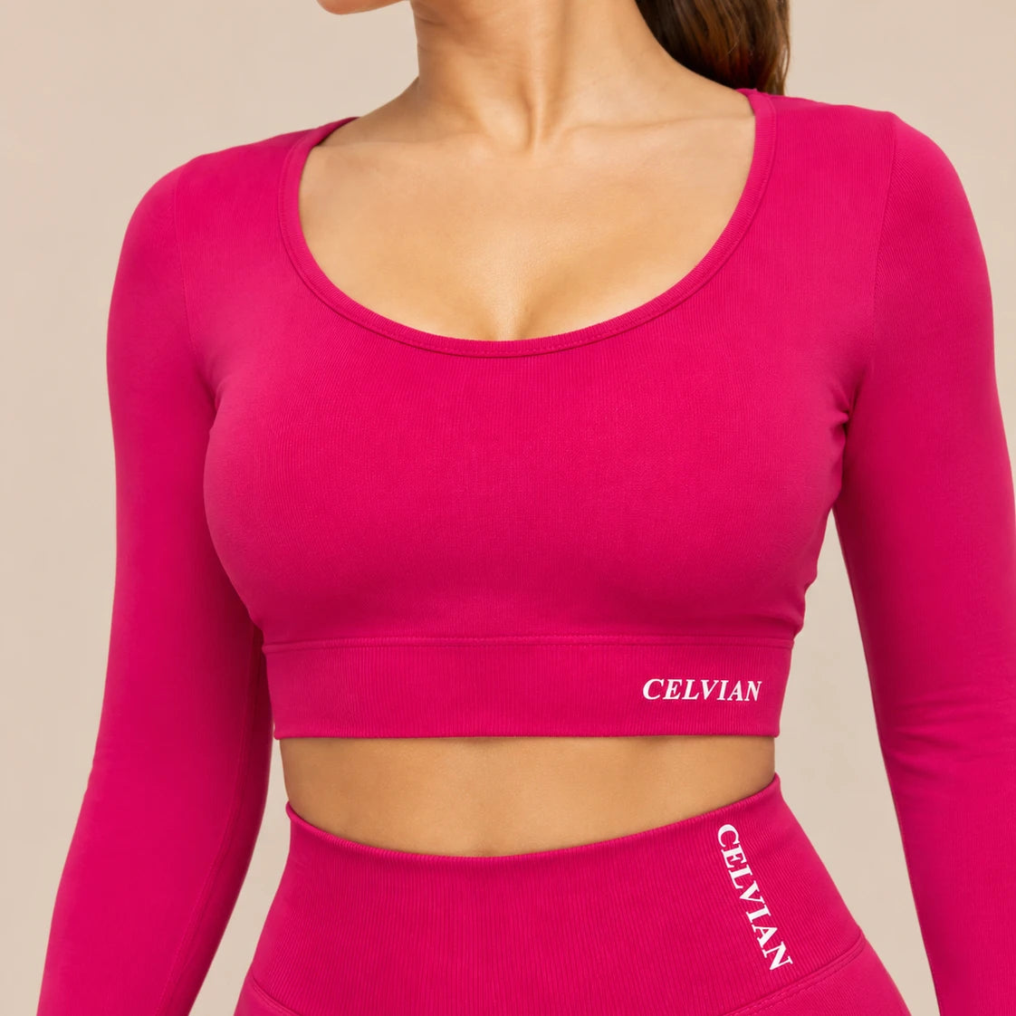 Raspberry Ascend Sculpt Long Sleeve Top